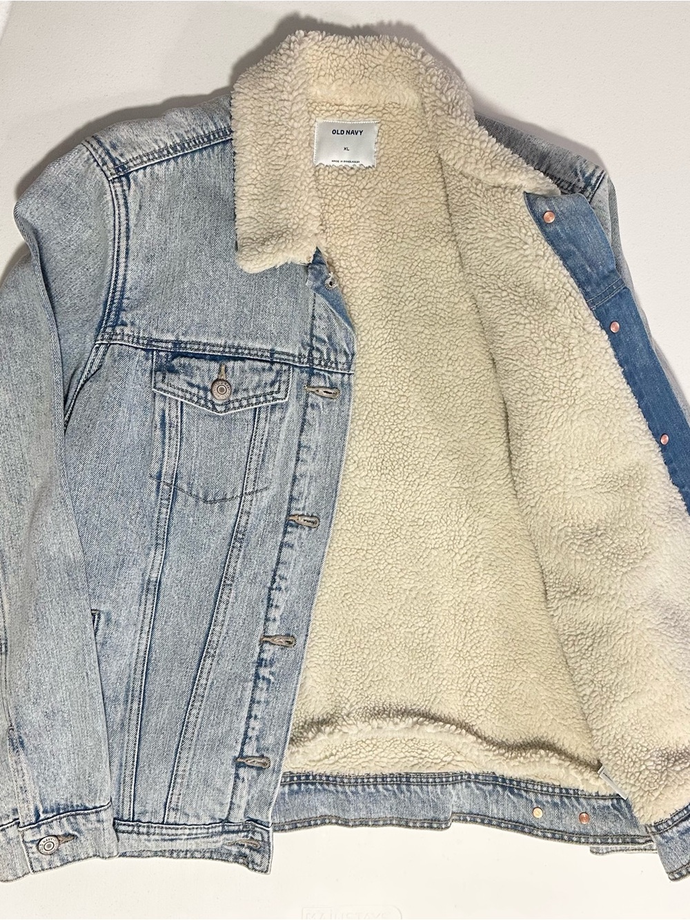 Old Navy Sherpa Denim Jacket - Wmns XL